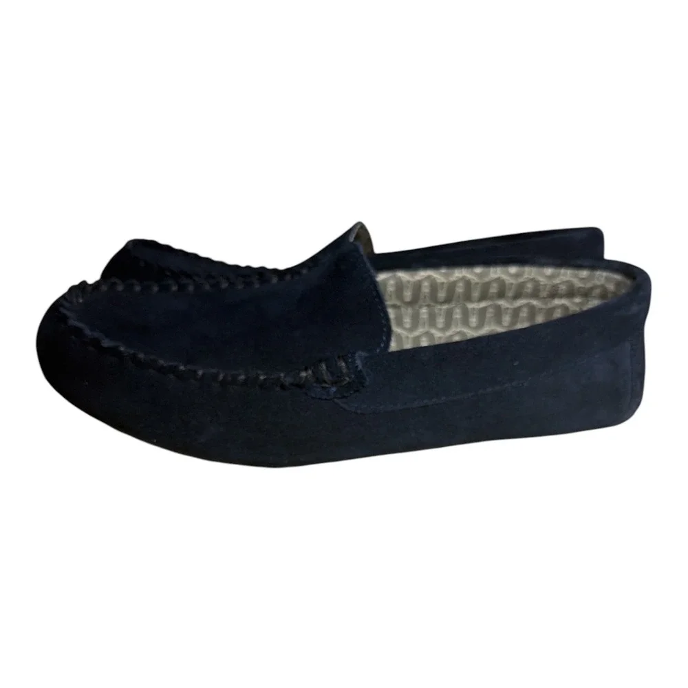 Lands end slip on suede moccasin flannel lined indoor / outdoor by lands end 8